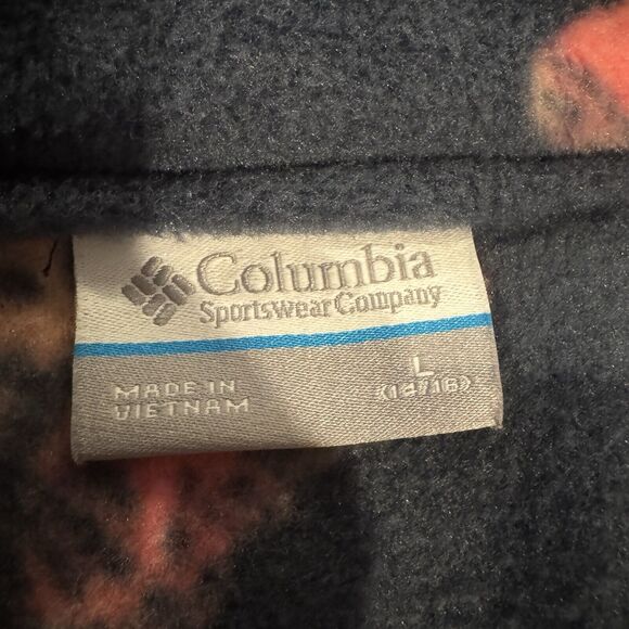 Columbia Youth Girls BUTTERFLY Fleece full Zip Jacket PINK BLUE size L 14/16 - Picture 5 of 6